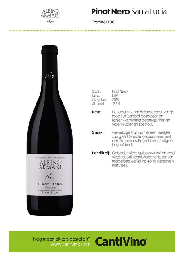 Pinot Nero Trentino D.O.C. | Albino Armani