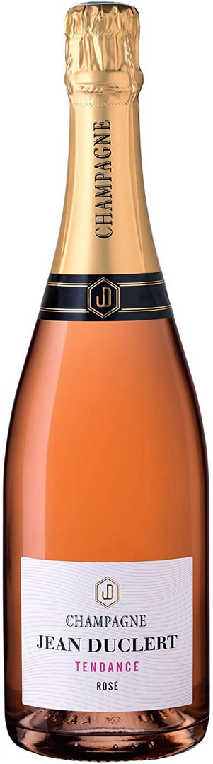 Champagne JEAN DUCLERT Tendance Rose (Brut) 0,75 liter in houten cadeaukist